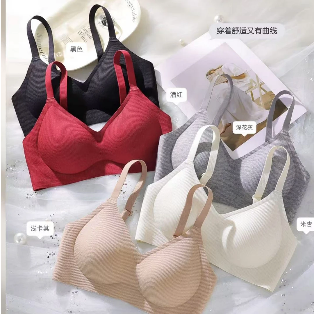 OHN/欧韩娜螺纹小胸聚拢调整型16夏季文胸女士文胸罩内衣舒适