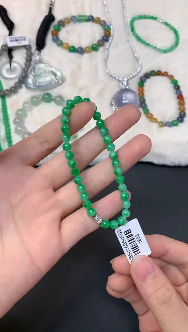 未镶嵌手串翡翠W745|6800