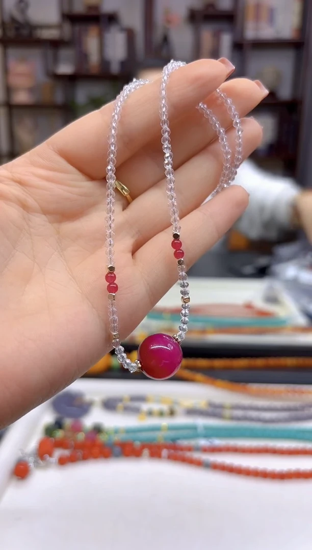 【闪购商品】玛瑙/玉髓颈饰未镶嵌X515