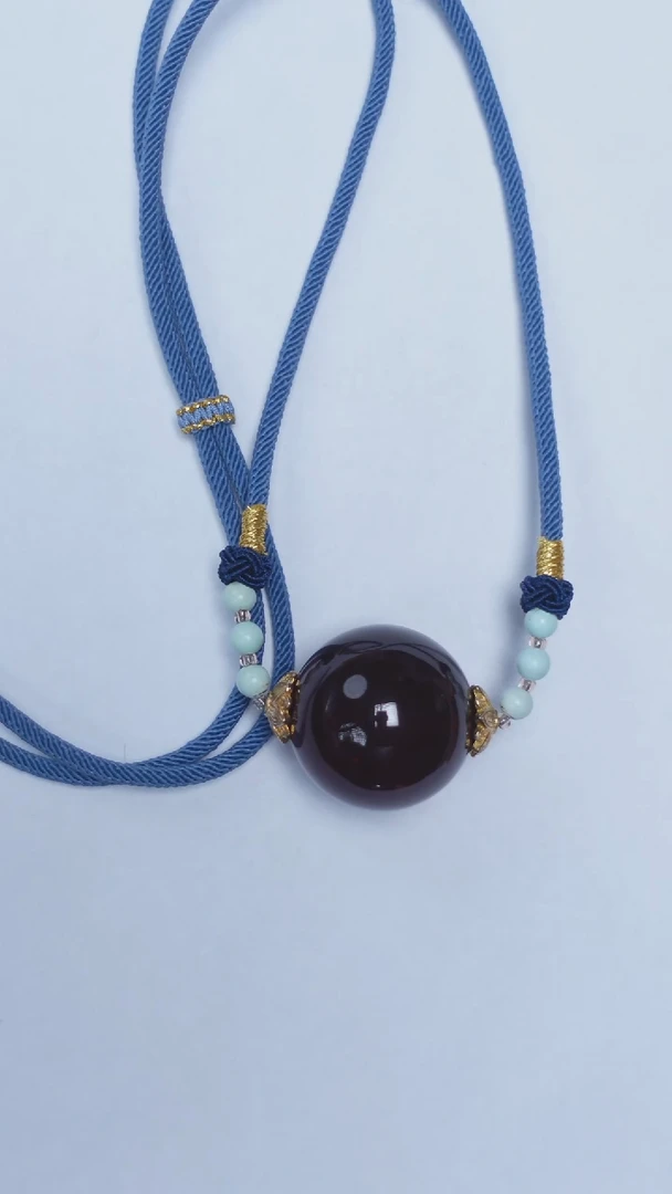 未镶嵌颈饰琥珀血珀圆珠项链