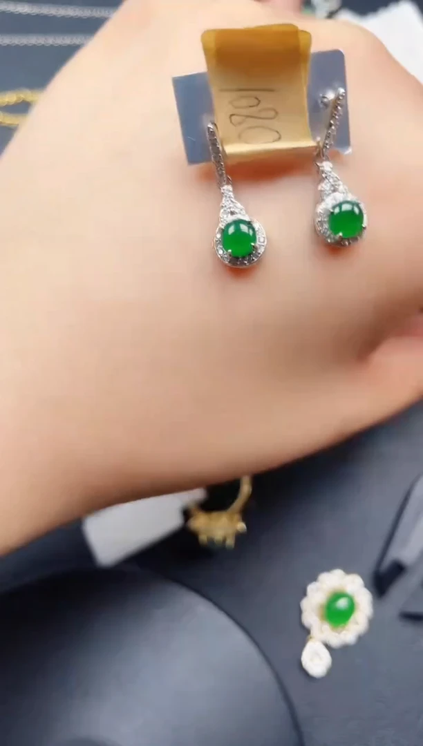 翡翠戒指银S925镶嵌432432