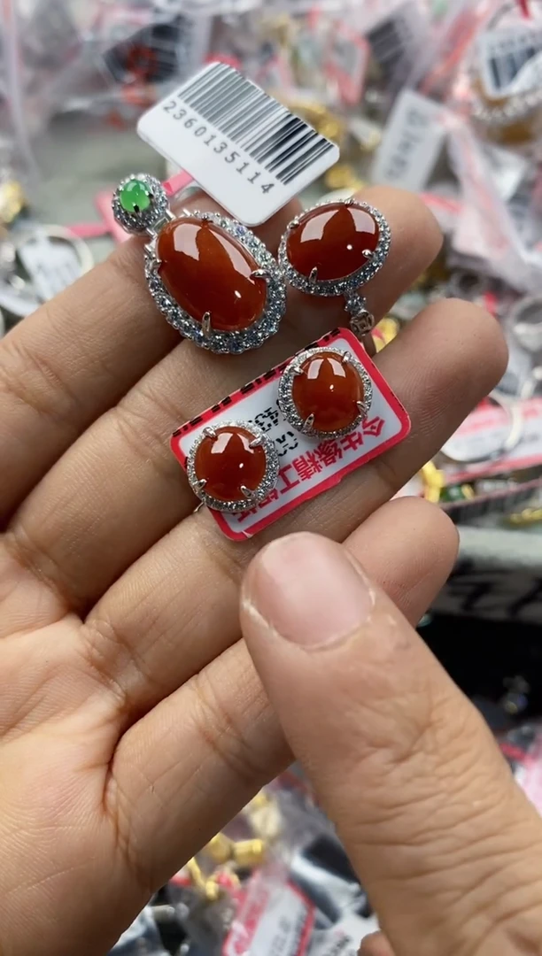 银S925镶嵌戒指翡翠10                 6
