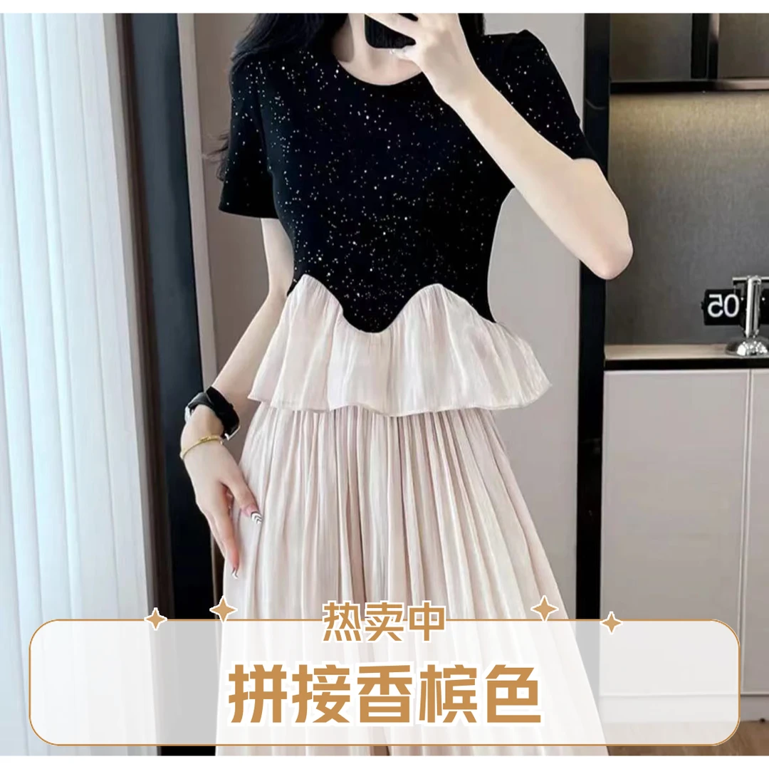 2025夏季时尚爆款小众设计感减龄气质短袖上衣女