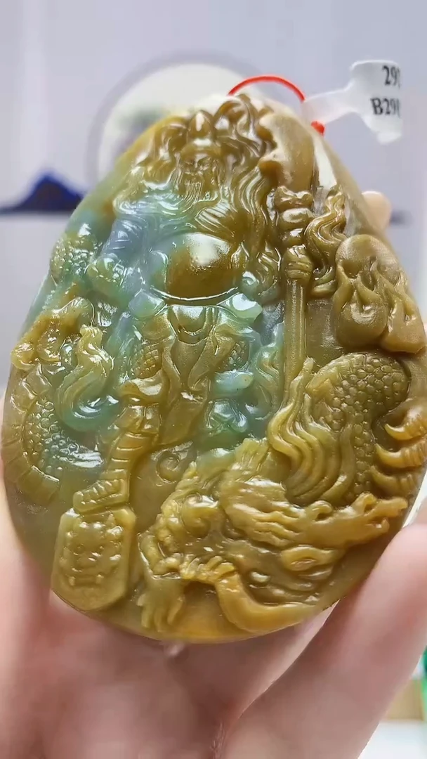 未镶嵌定制翡翠4812DD-毛货挂件73