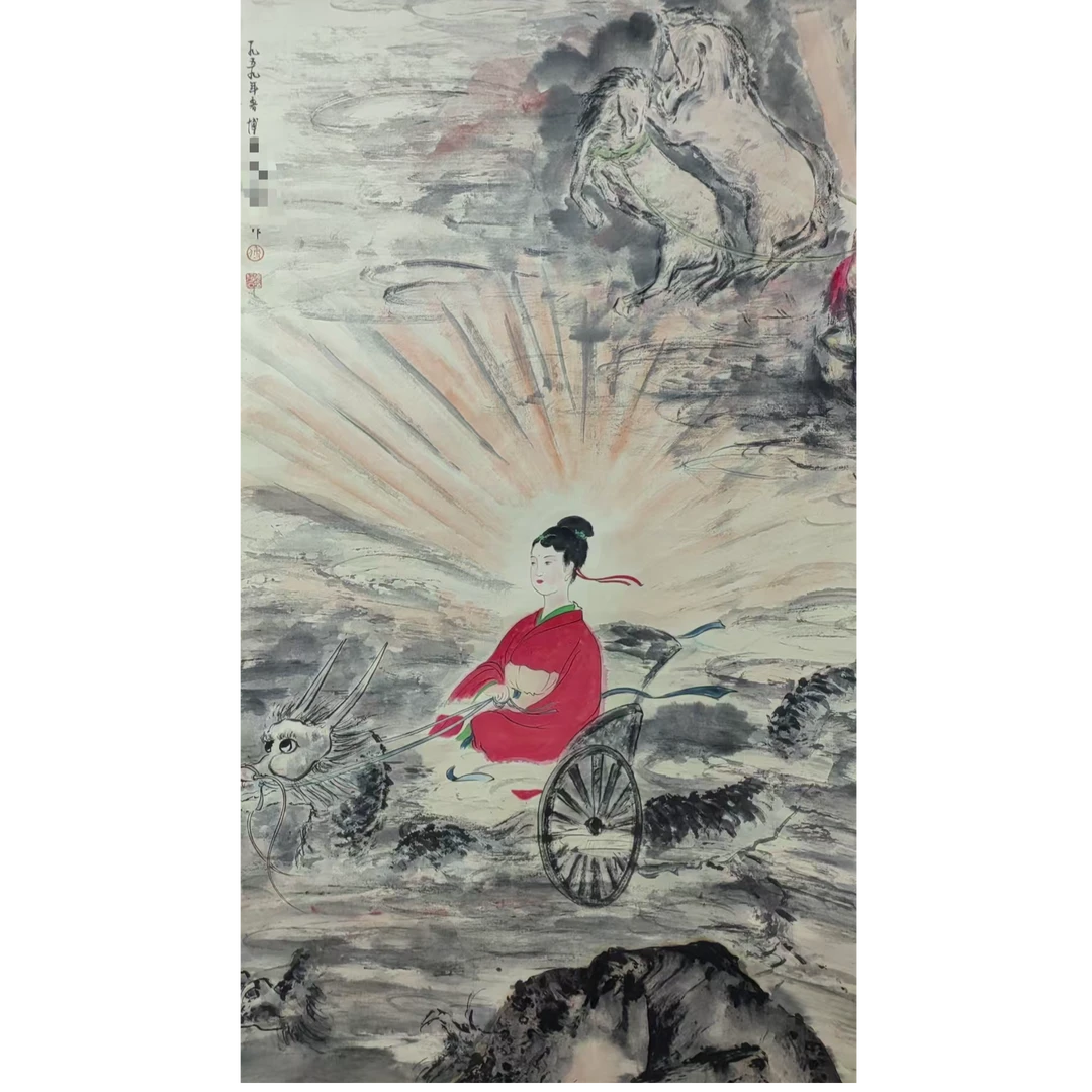 傅 人物立轴（带画册）136*66约8.0平尺