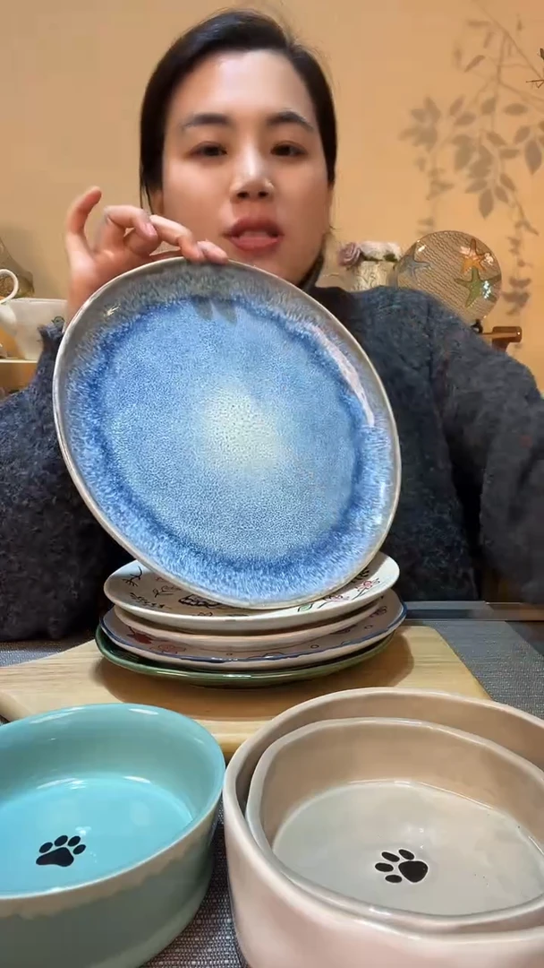 【闪购商品】瓷片10.5英寸异形盘 微瑕介意勿拍