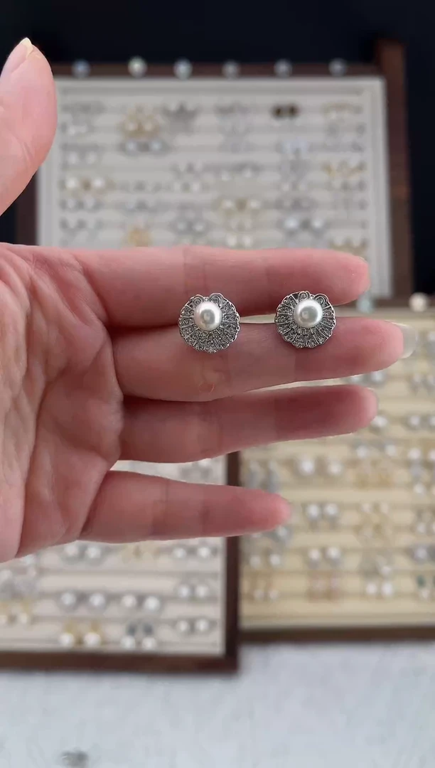 合金耳饰淡水珍珠33