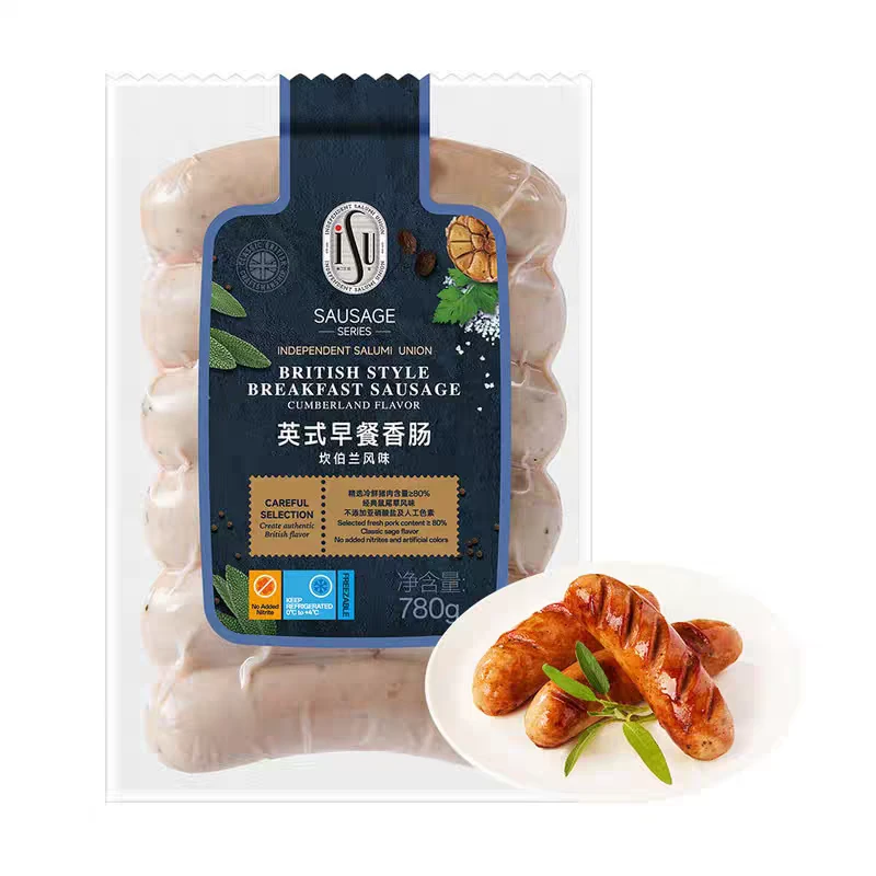 【冷藏】【保质期至25-07-05】ISU英式早餐香肠780g*1包(12根)