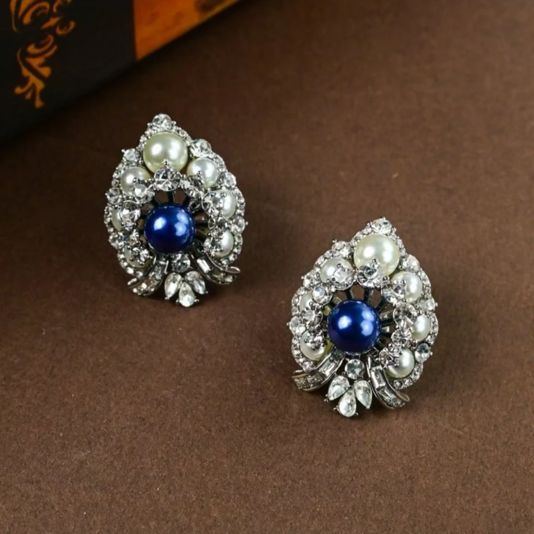 铜合金仿水晶耳饰 【然然王LA古藏】铜合金仿水晶耳饰   【WRR2407】