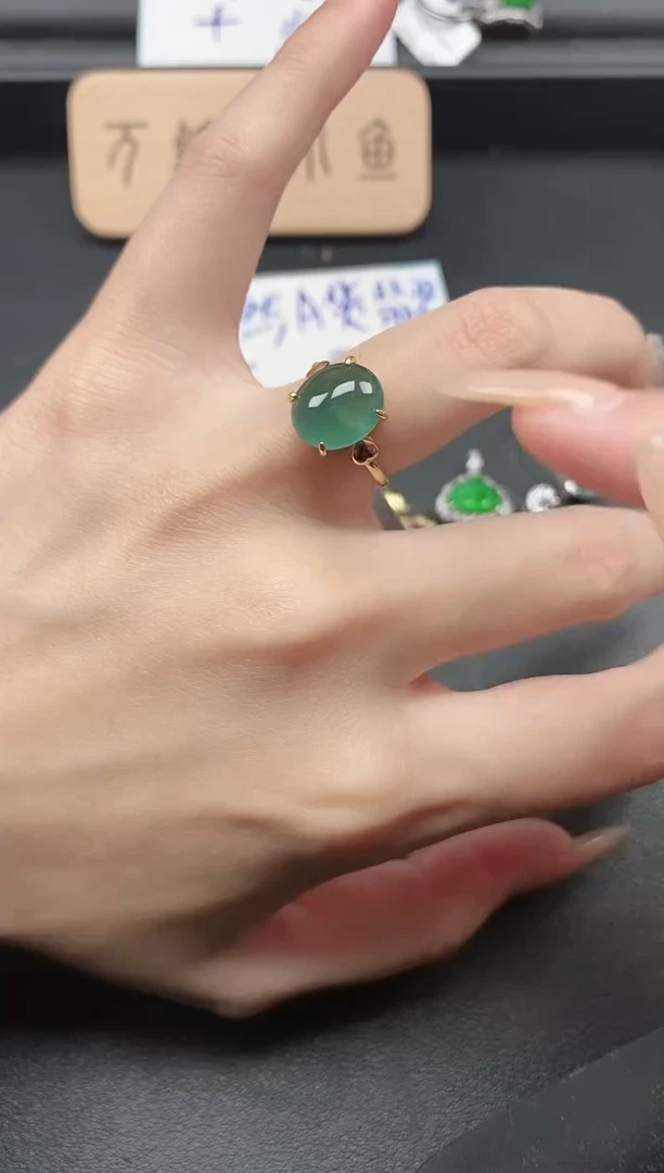 银S925镶嵌戒指翡翠5511