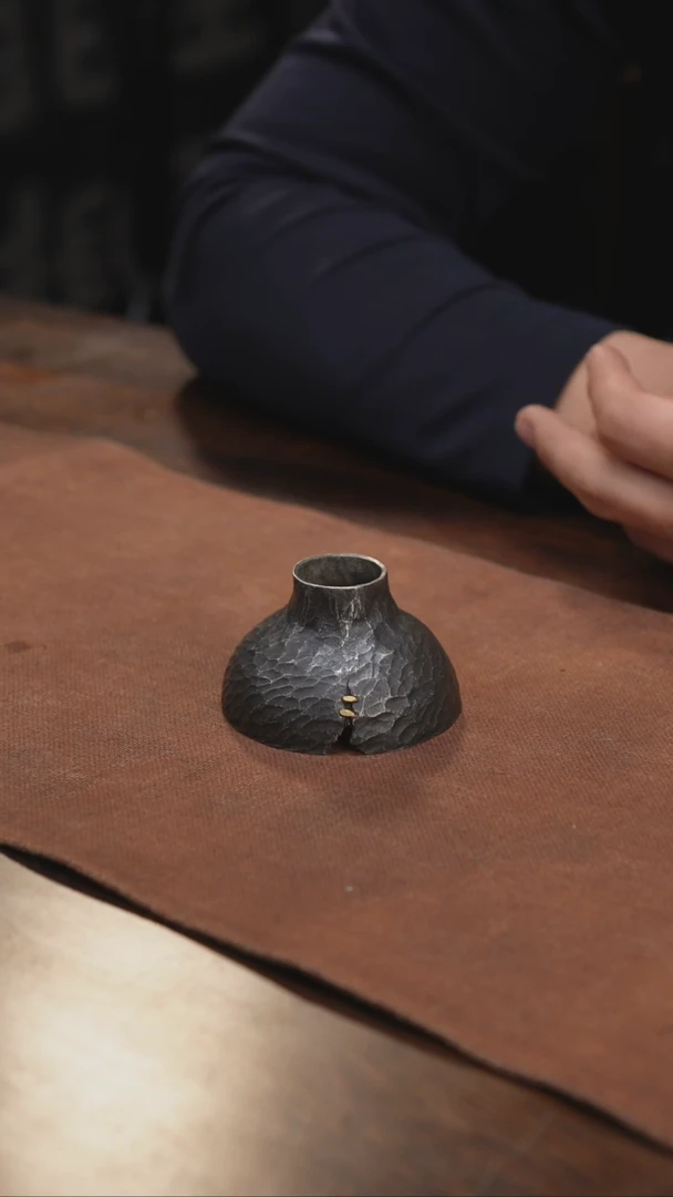 纯锡平口补丁投茶器