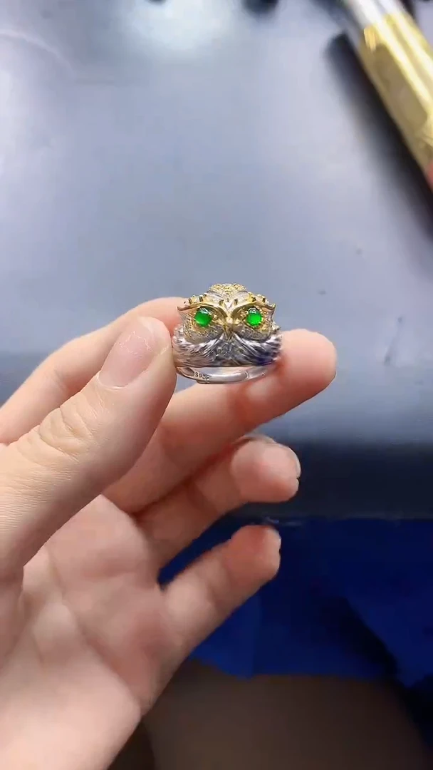 银S925镶嵌定制翡翠天然缅甸a货翡翠什么圈口都有