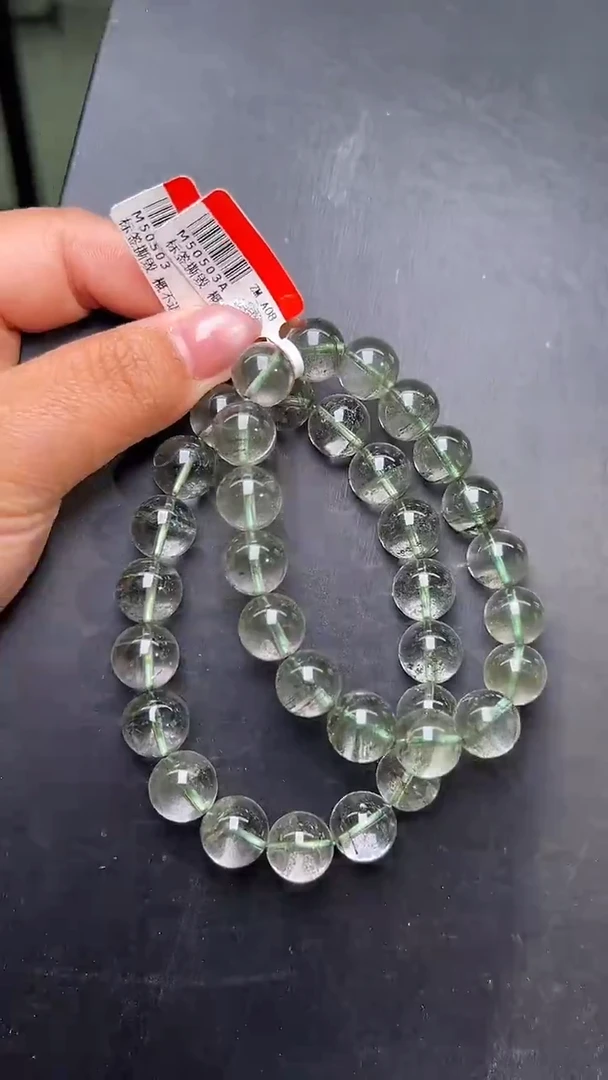 未镶嵌手串水晶绿幽灵手串12m+ M50503 多样性发一