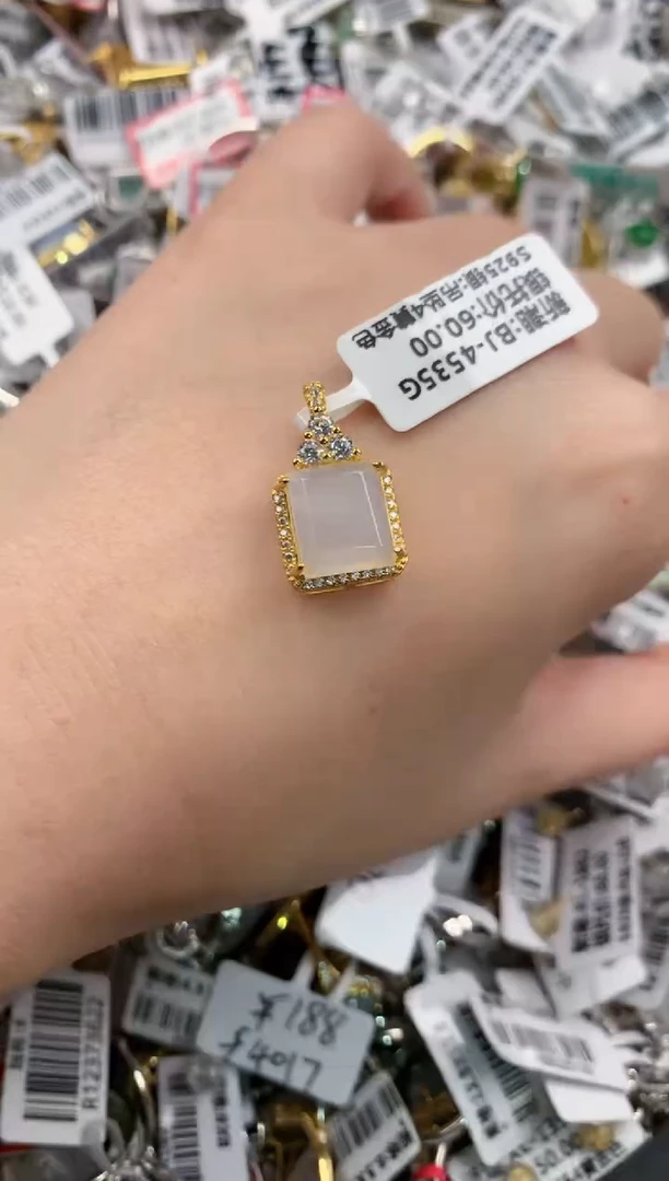 银S925镶嵌戒指翡翠101010---6101010---6