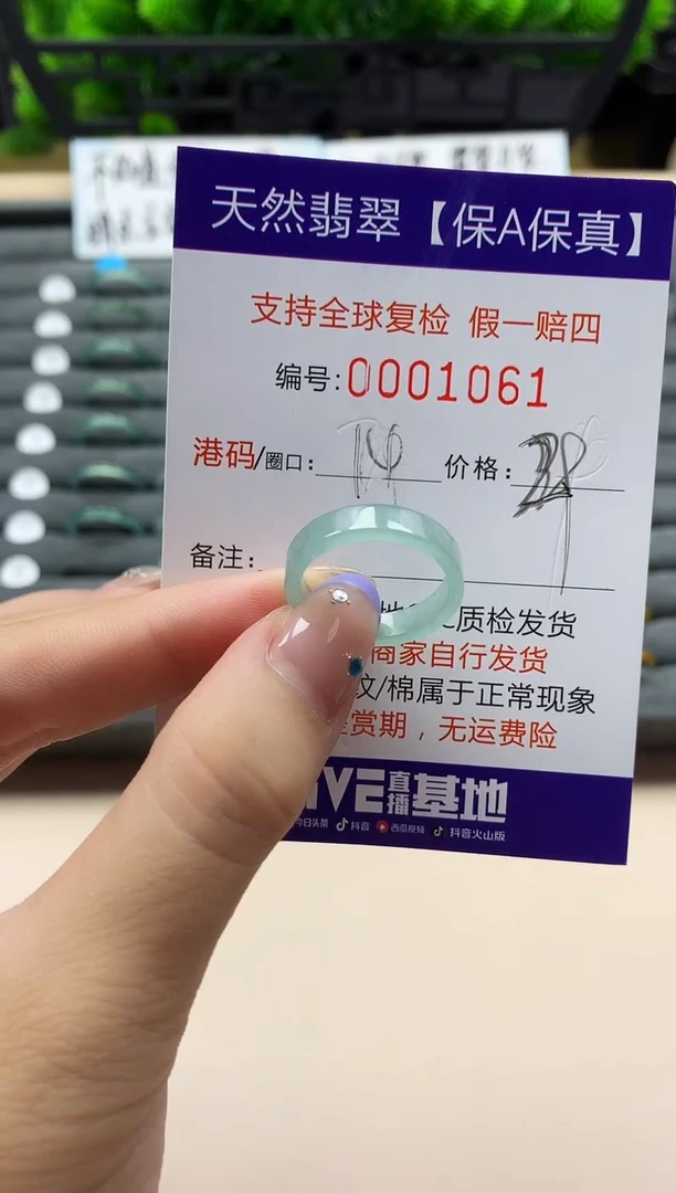 未镶嵌戒指翡翠天然  1061