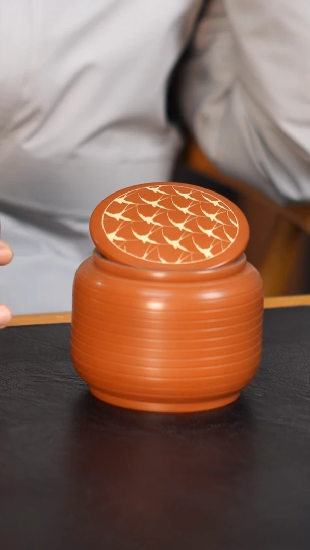 云水山涧建水紫陶 017 花生罐  复烧 醒茶罐