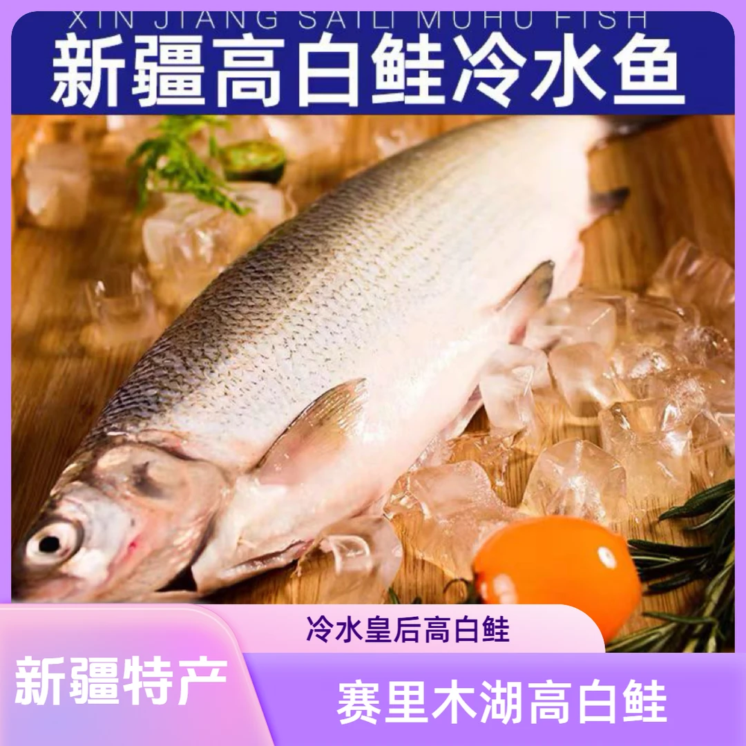 【新疆赛里木湖】新疆冷水皇后高白鲑3条装净重1000g左右鲑鱼湖鱼