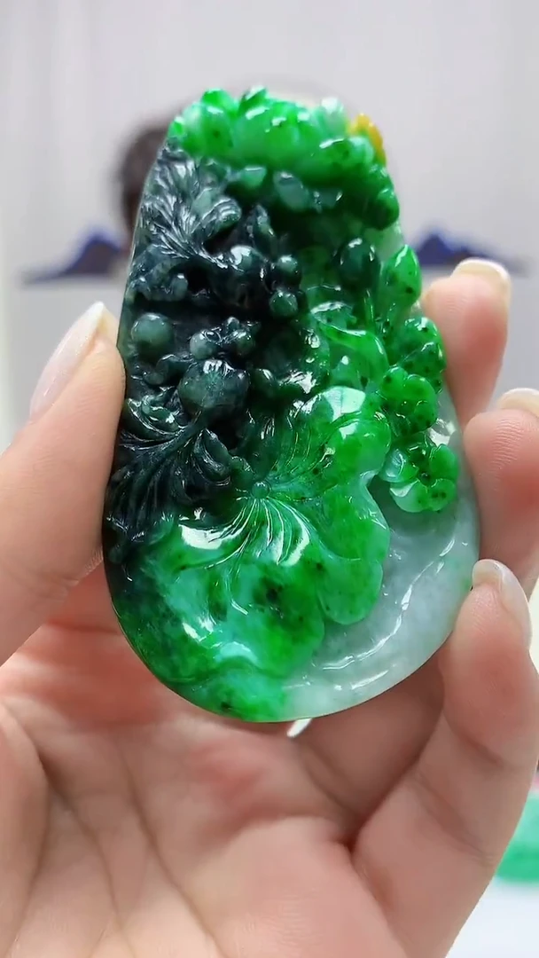 定制翡翠未镶嵌5159ms-毛货挂件215