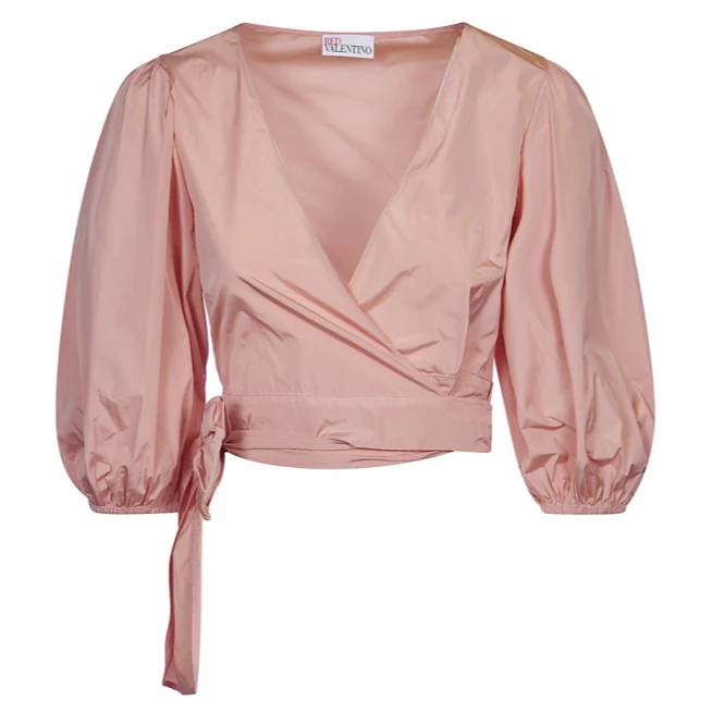未使用 Valentino/华伦天奴 V领蝴蝶结罩衫/40