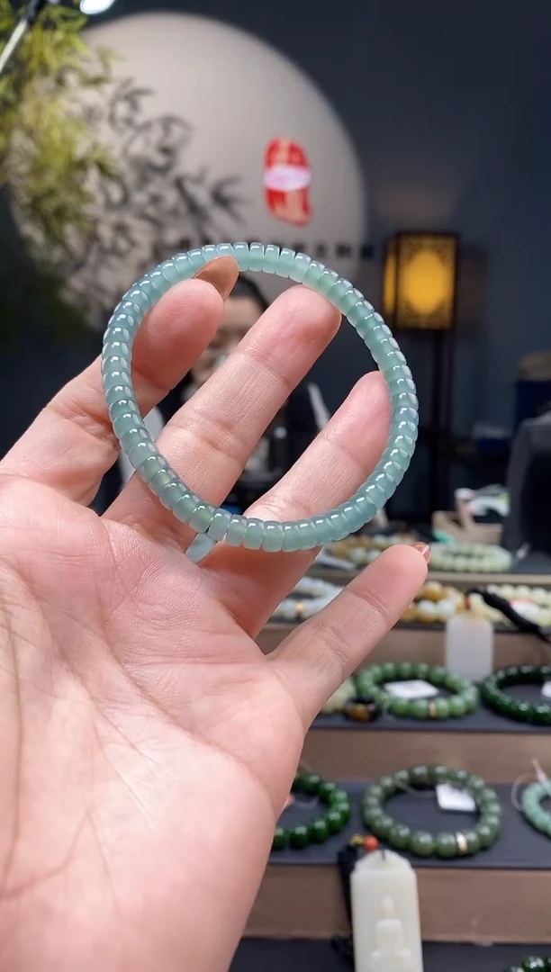 未镶嵌手串翡翠6mm药片手串