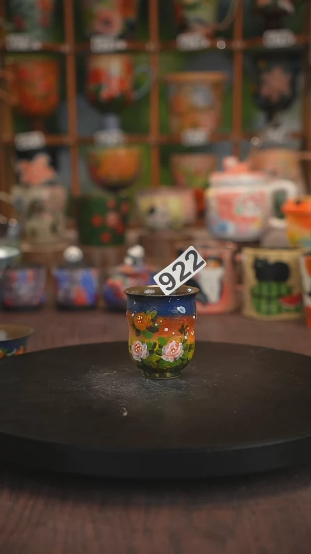紫砂油画手绘釉下彩