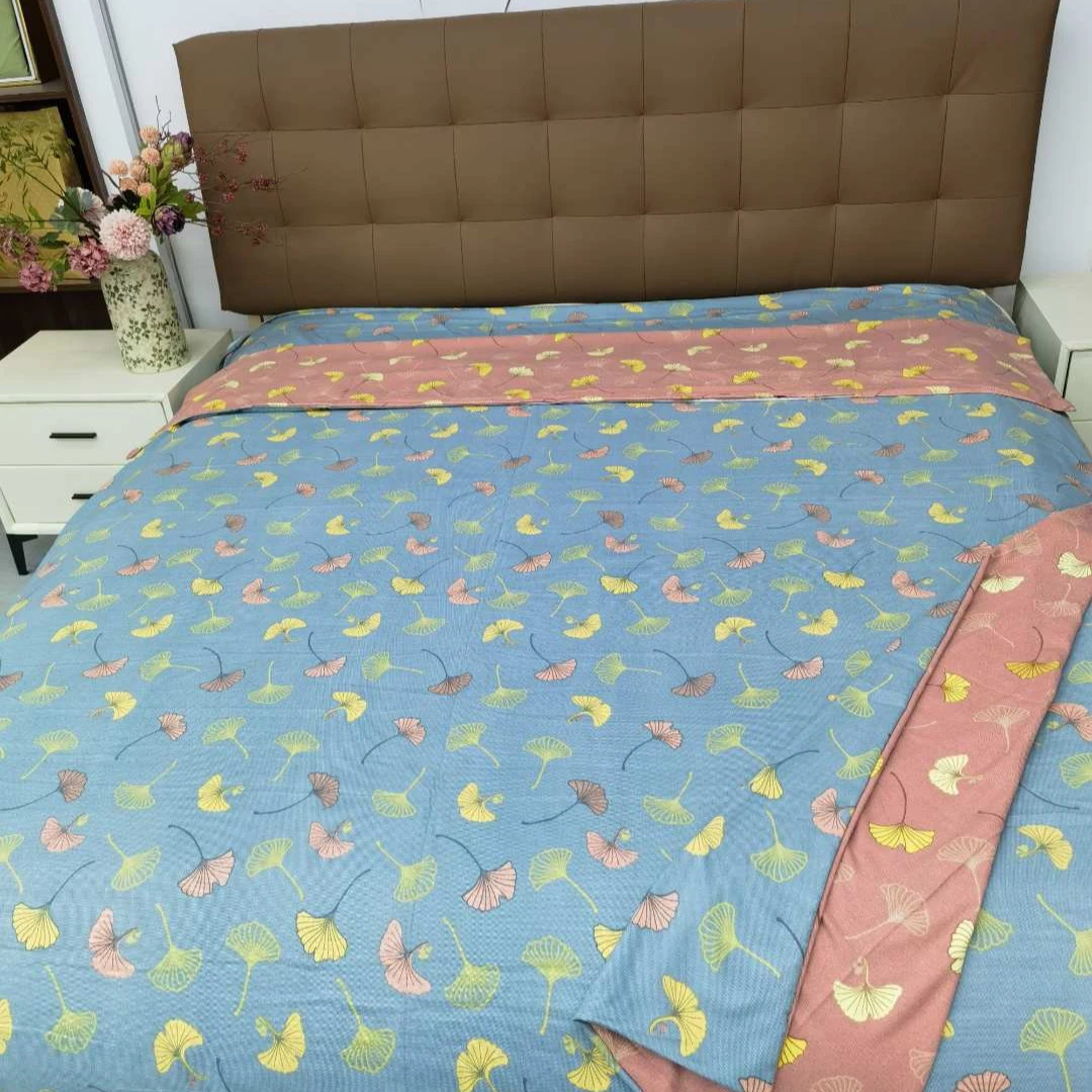 （被罩）双层纱 舞动银杏叶单人双人被罩