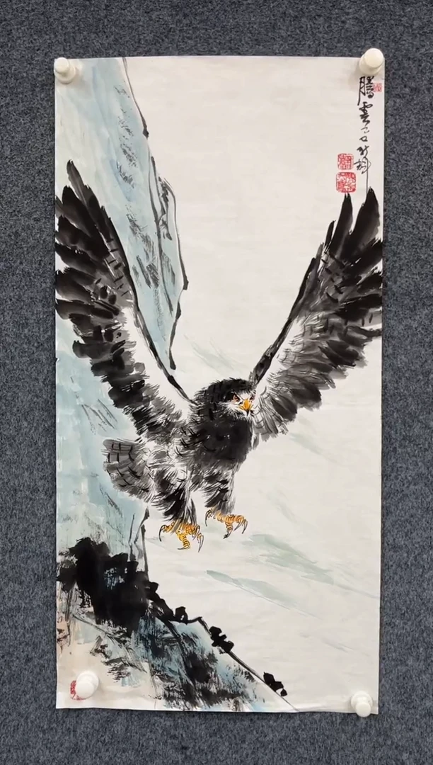 国画10.21zz-颜新辉-三尺鹰