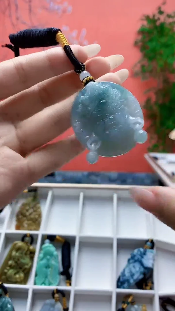 未镶嵌定制翡翠5060ty-毛货挂件165