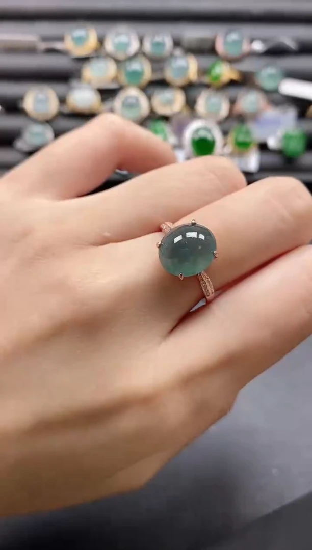 【闪购商品】翡翠戒指银S925镶嵌1111