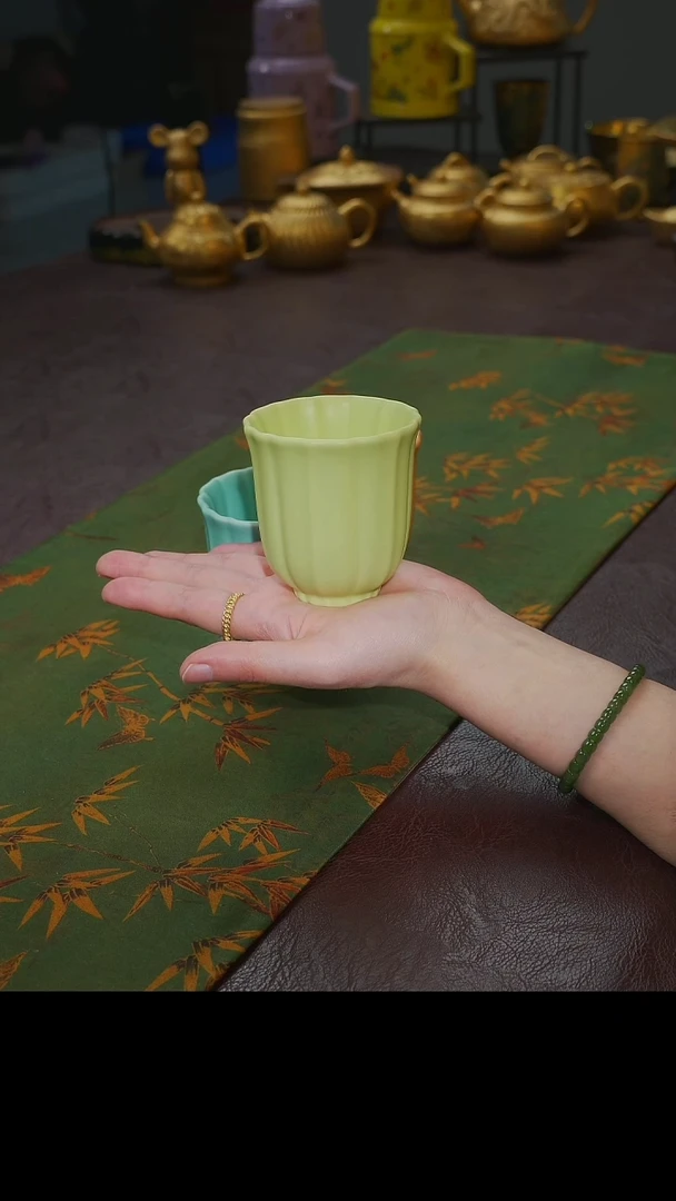 茶杯紫砂【宜景窑欧碧系列】筋文杯