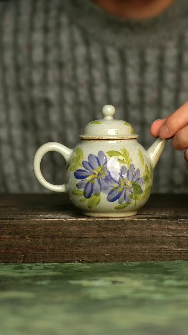 青诗集手工手绘瓷器