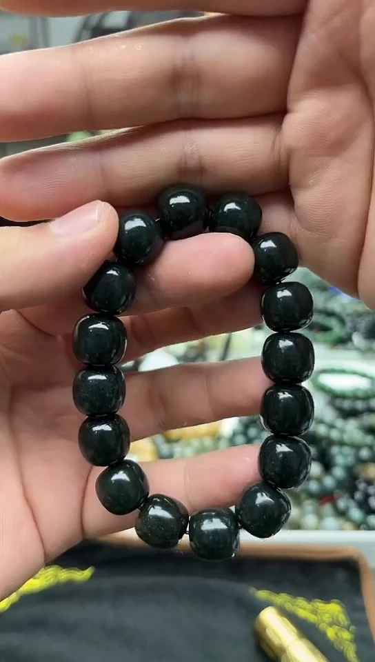 手串未镶嵌和田玉新疆塔县油青14