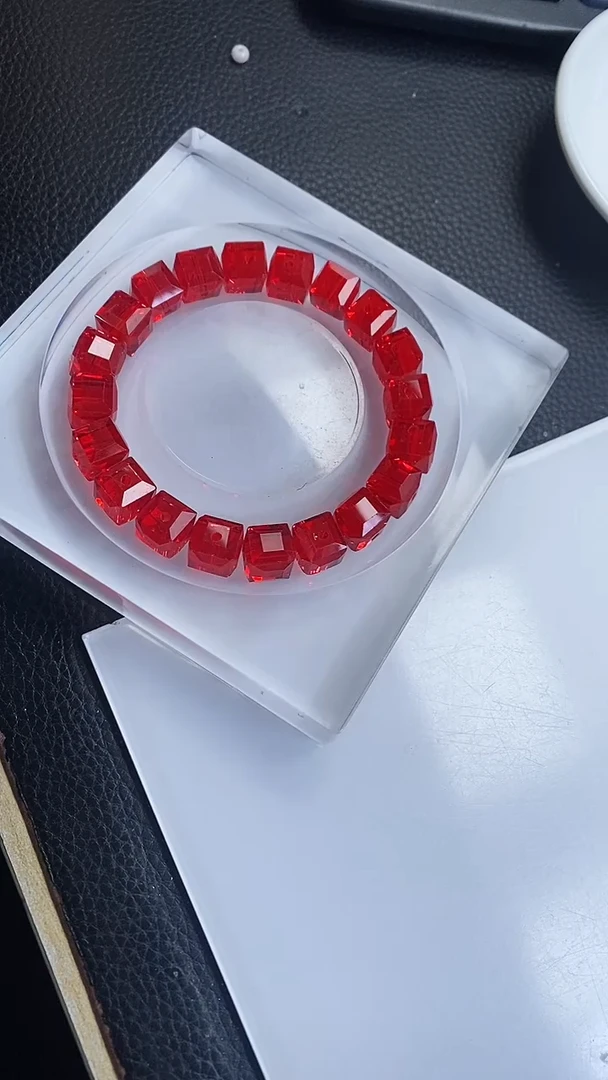 未镶嵌散珠碧玺E157 卢比来红碧玺方糖12mm10颗9.9元