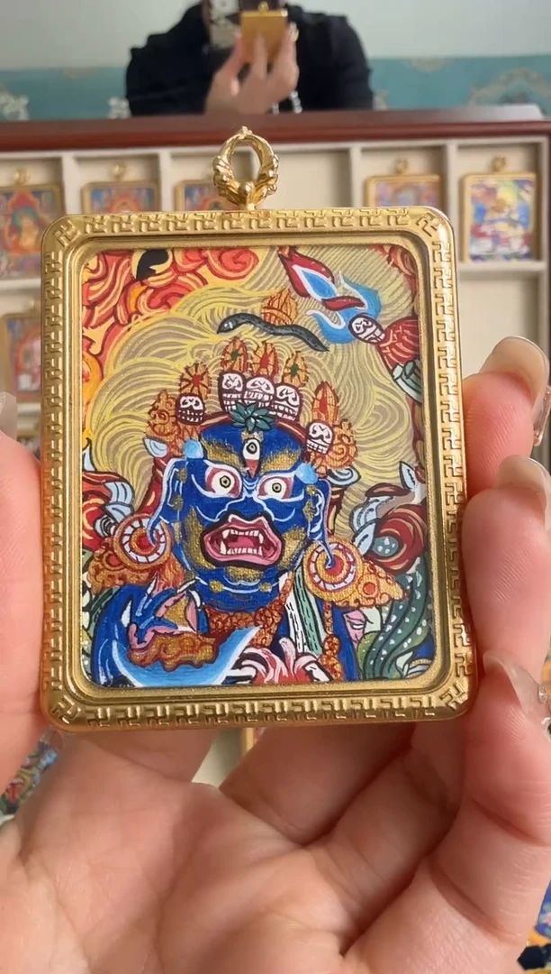 【闪购商品】吊坠纯手绘大黑天唐卡