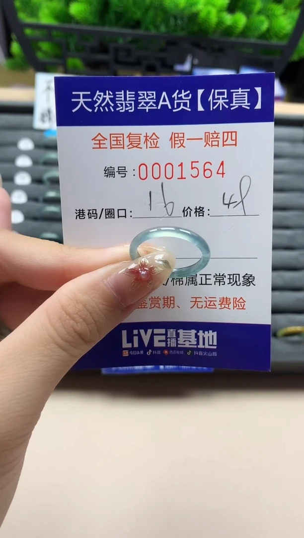 未镶嵌戒指翡翠天然  1564