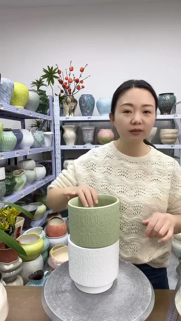 11.27陶瓷花盆直播链接高13     口13