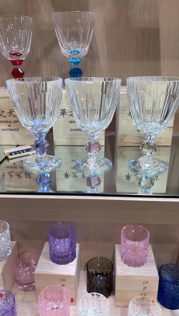 K9红酒杯 粉色 紫色 透色各一