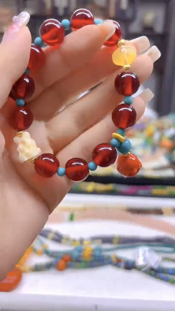 未镶嵌血珀手链DIY款S638