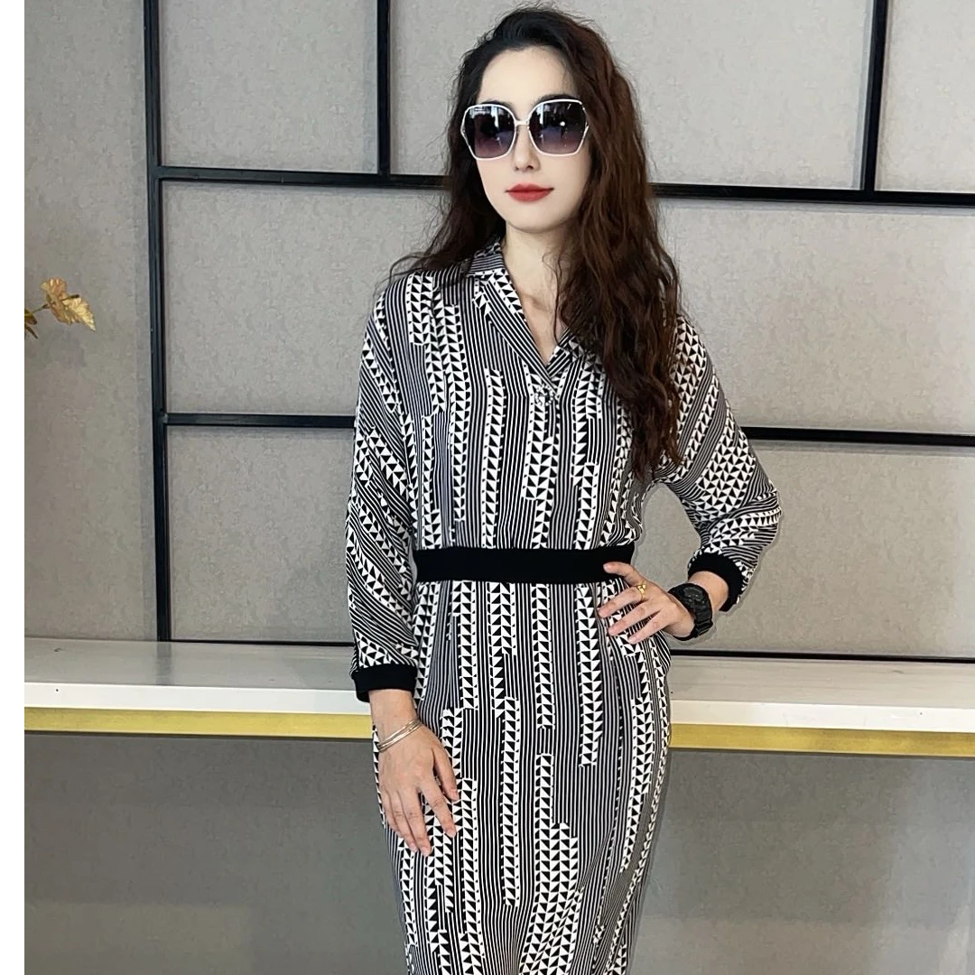 202018长袖时尚夏季宽松连衣裙