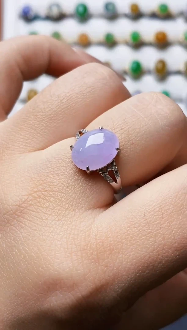 银S925镶嵌戒指翡翠4571