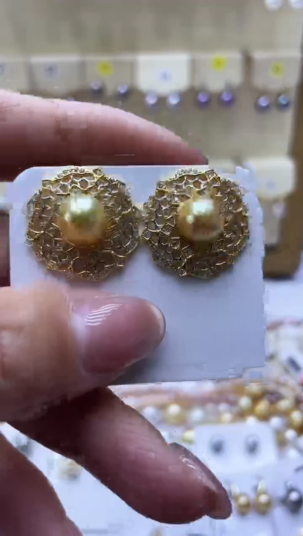 【闪购商品】海水珍珠耳饰银S925镶嵌2