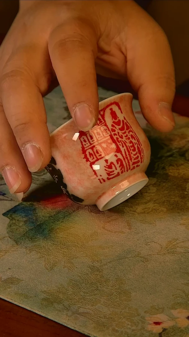 杯手工手绘杯杯很美丽