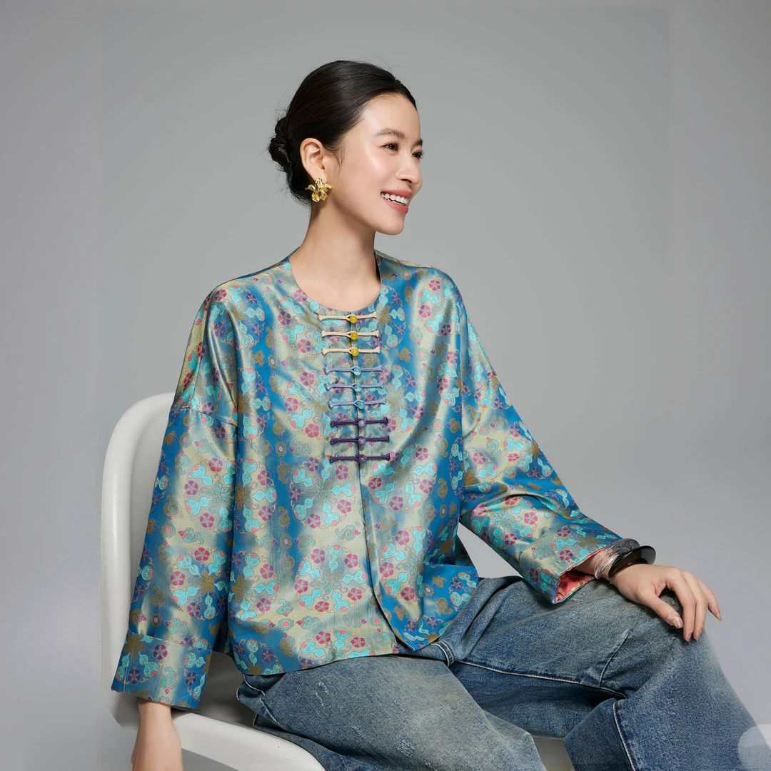 初见十三娘 •张和才『九州』古蜀锦手工高定外套新中式国风桑蚕丝