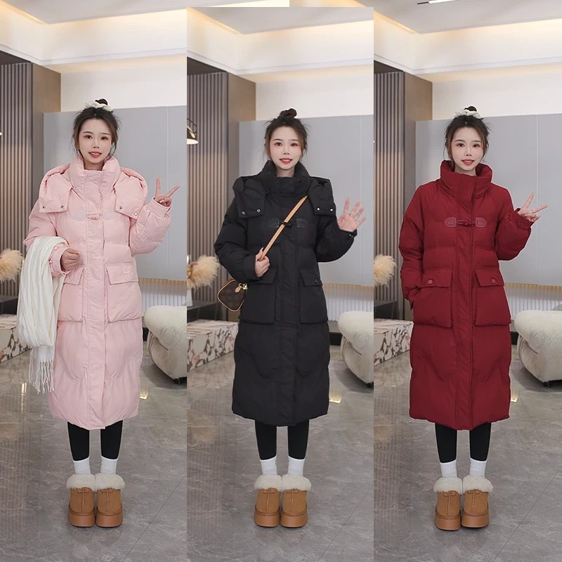 <汤汤>小个子定制冬季时尚中长款女士保暖棉服休闲潮流韩版