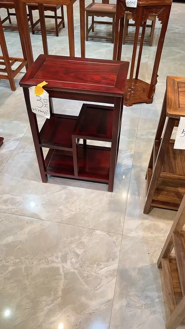 黑酸枝木类成套家具竹**书置物架45*30*65