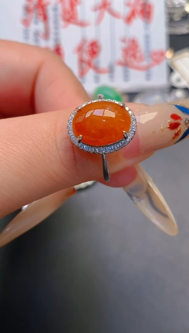 【闪购商品】翡翠耳饰银S925镶嵌天然A货翡翠1