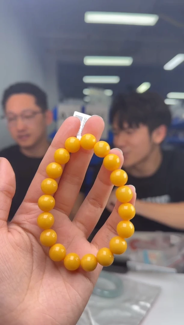 【闪购商品】琥珀手串未镶嵌10mm老蜜蜡圆珠单圈手串