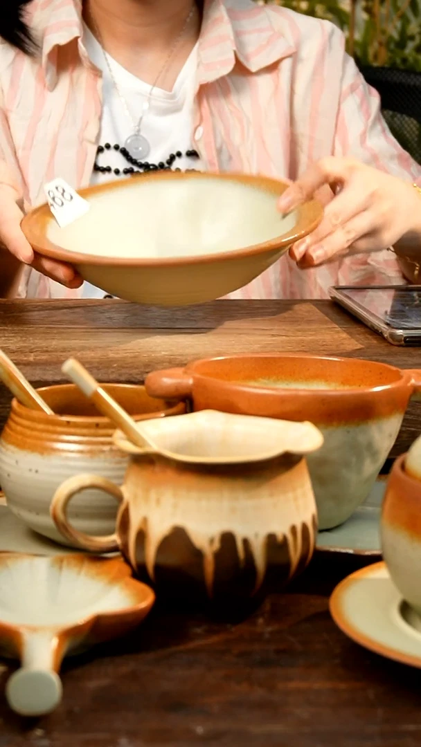 盘 高颜值粗陶餐具限时抢购