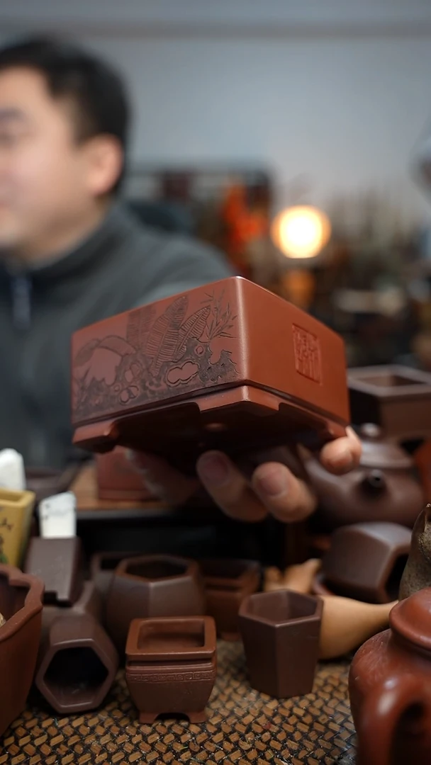 紫砂花盆谷*Z長木軒精品紫砂