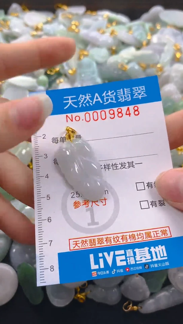 颈饰未镶嵌翡翠净货挂件-9848